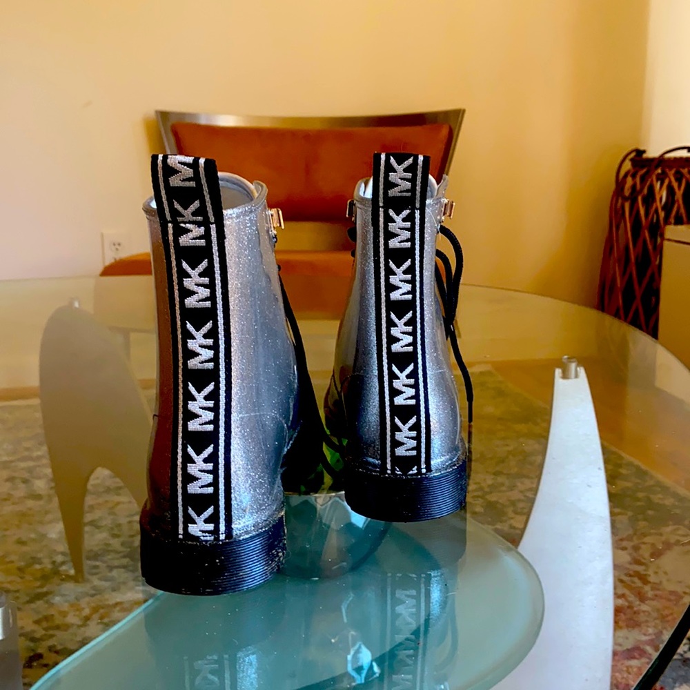 Michael Kors glitter combat boots. Worn once!